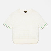 Silva SS Sweater off white green Le Mont Saint Michel