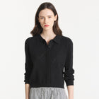 Grazia Fancy Knit Cardigan black Le Mont Saint Michel