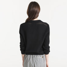 Grazia Fancy Knit Cardigan black Le Mont Saint Michel