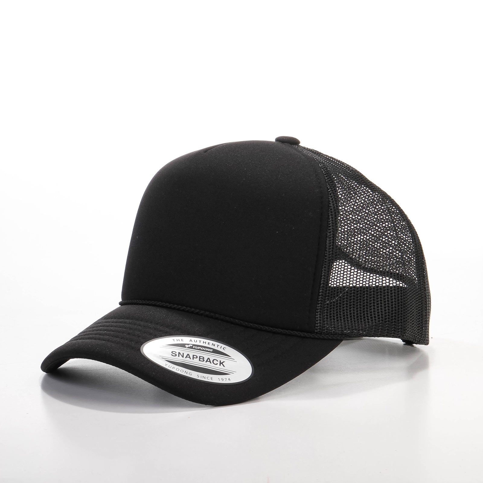 Foam Trucker Cap Curved Visor black/black/black