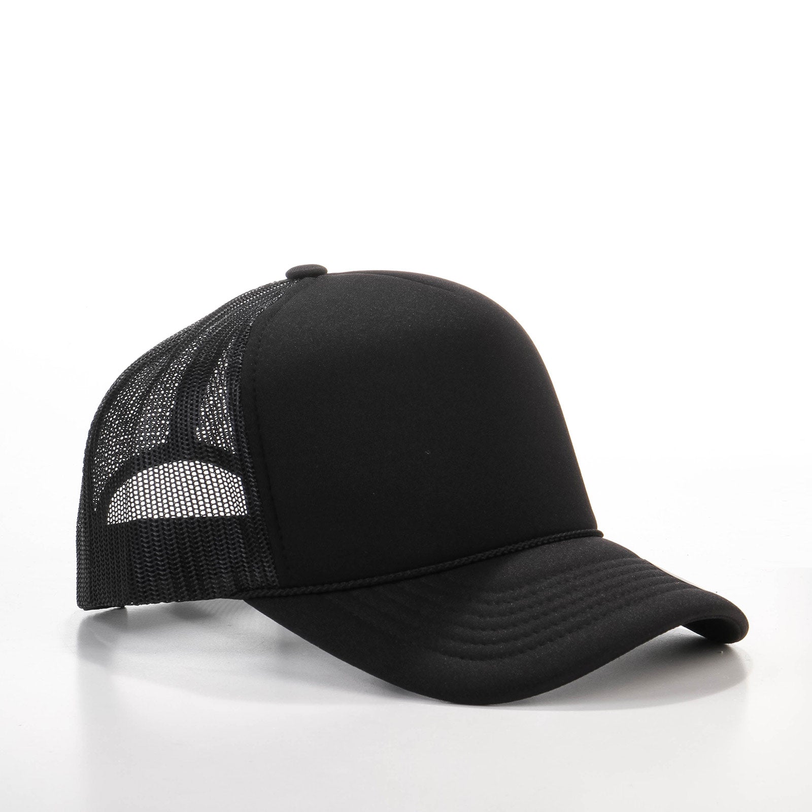 Foam Trucker Cap Curved Visor black/black/black