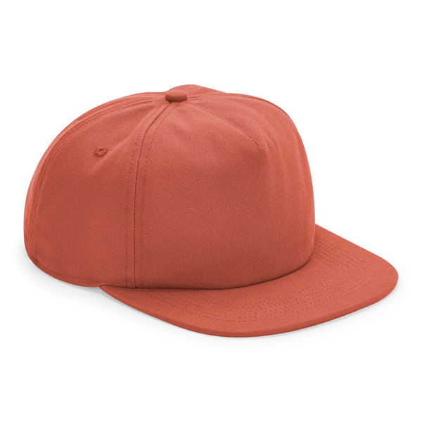 Unstructured 5 Panel Cotton Cap terracotta