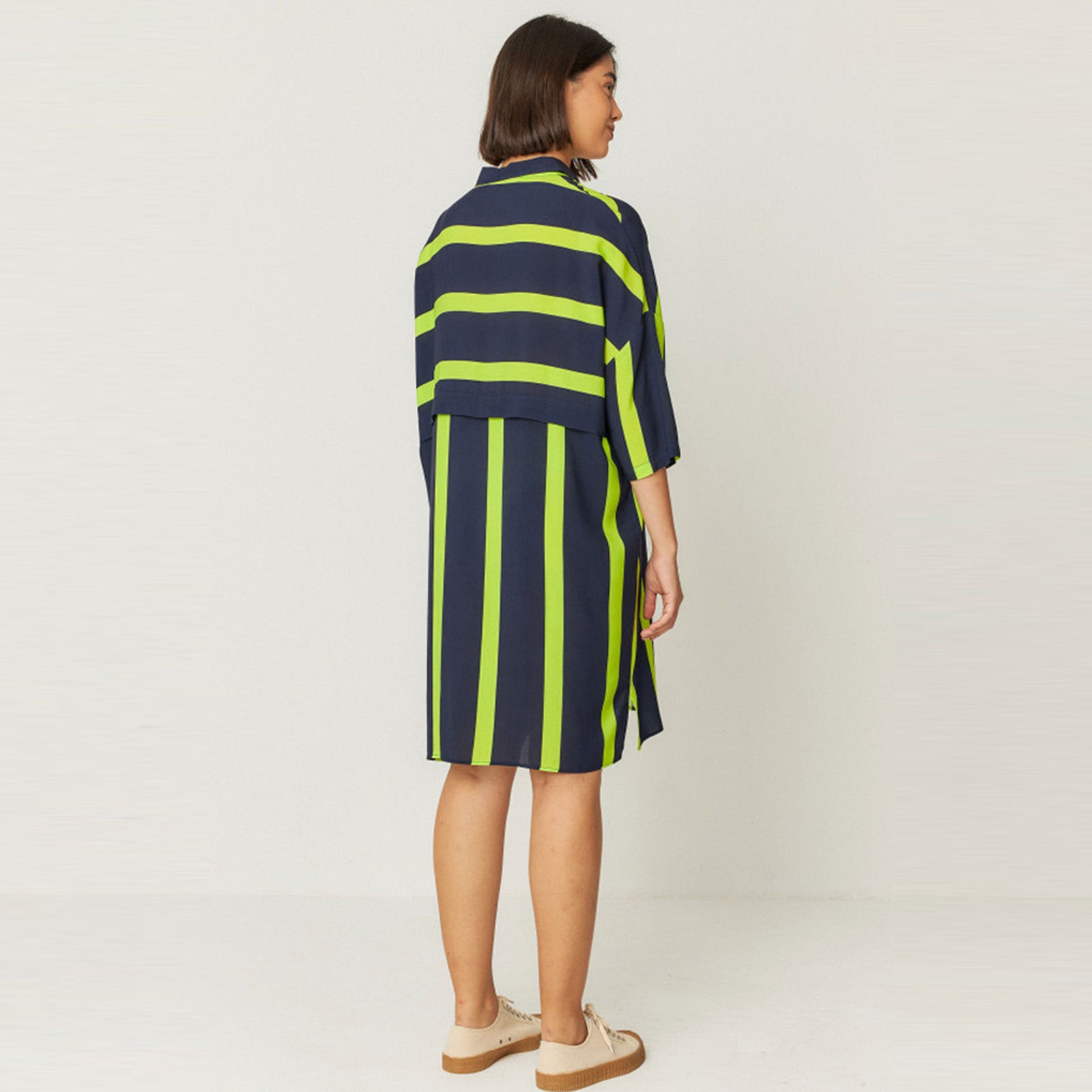 Lisabe Dress stripes blue