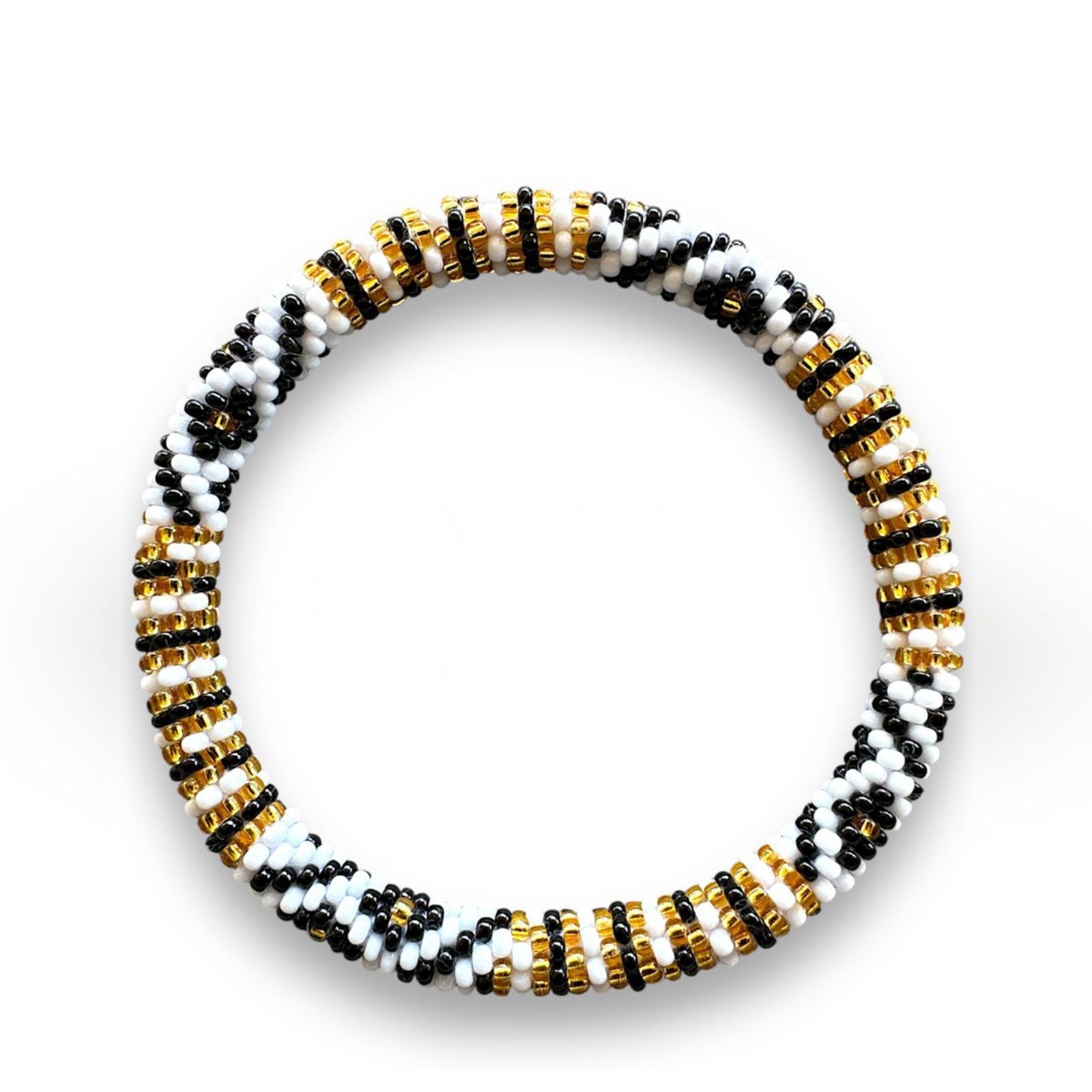 Nepalese Bracelet white/black/gold Maison Kizo