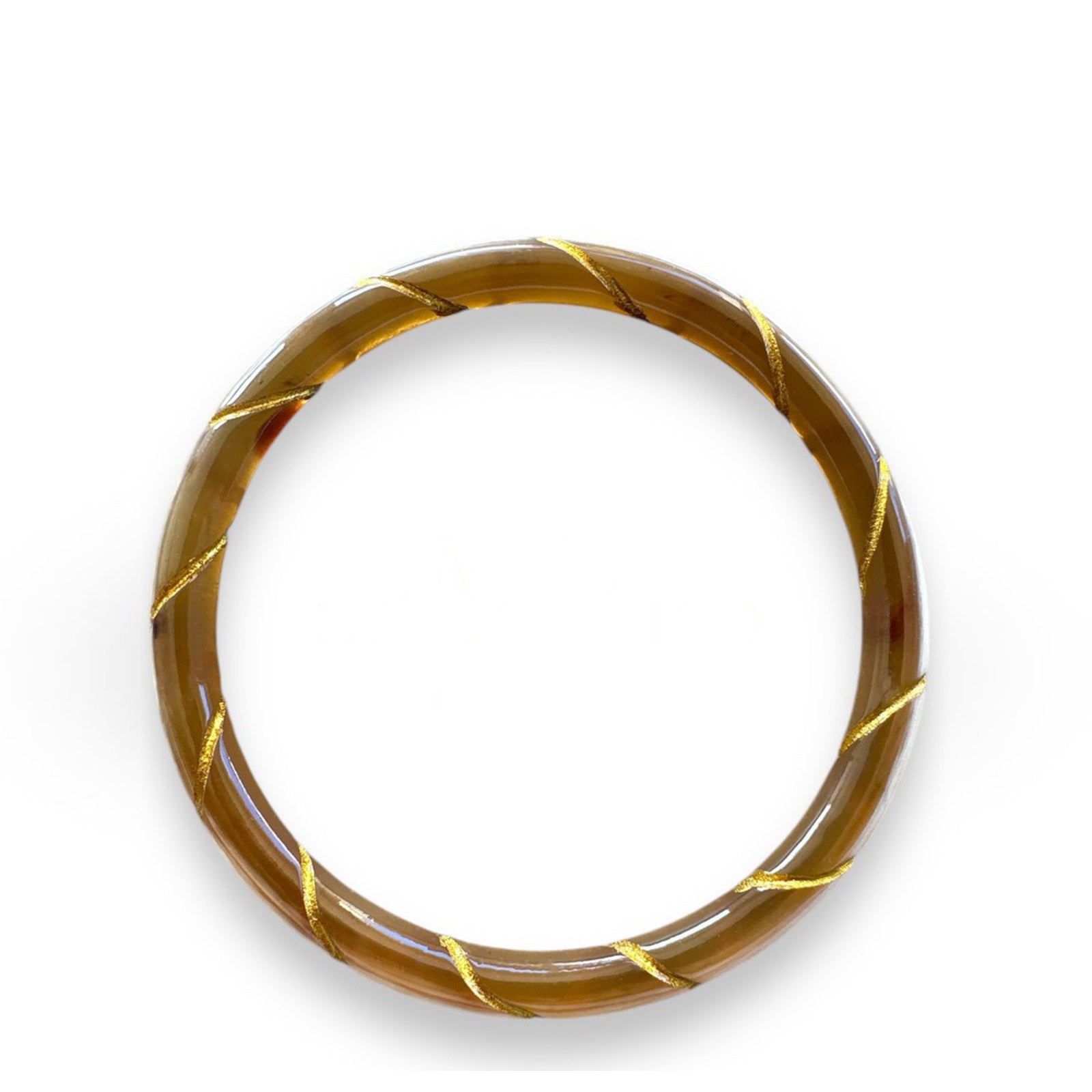 Buffle Horn Bracelet torsadé gold Maison Kizo