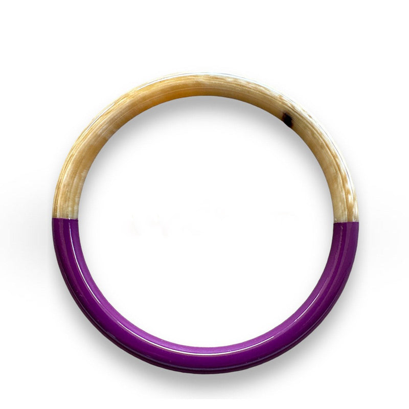 Buffle Horn Bracelet aubergine Maison Kizo
