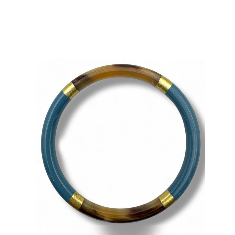 Buffle Horn Bracelet bleu canard Maison Kizo