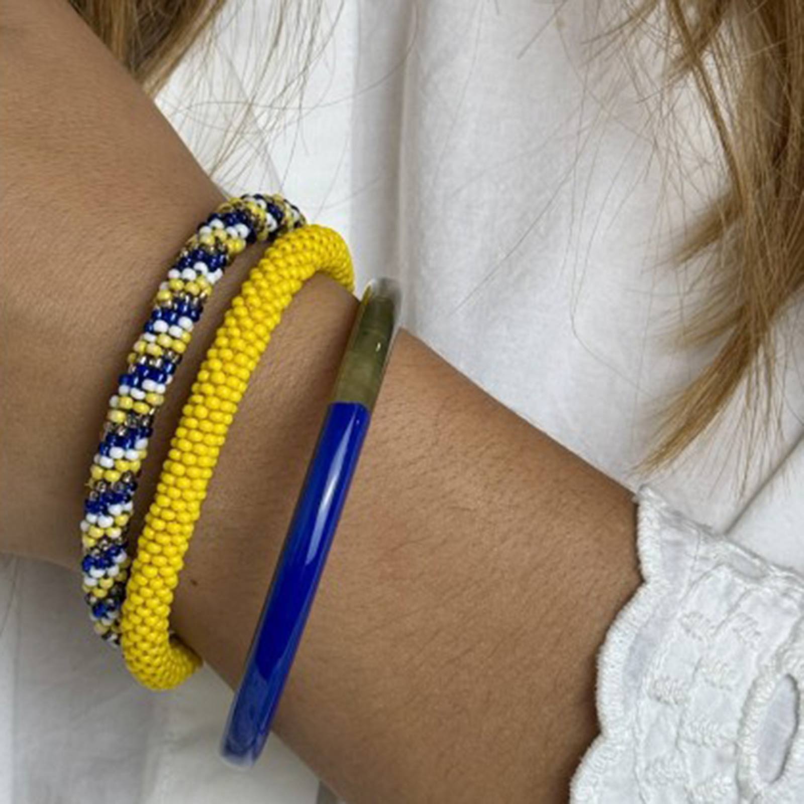 Buffle Horn Bracelet electric blue Maison Kizo