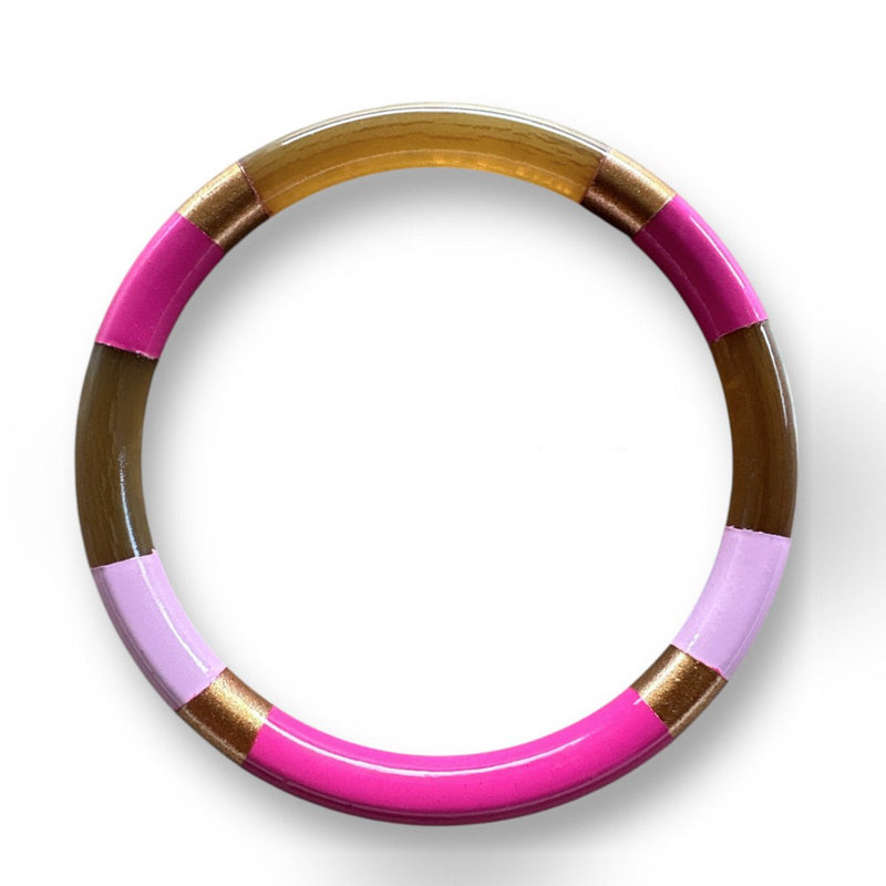 Buffle Horn Bracelet intense pink Maison Kizo