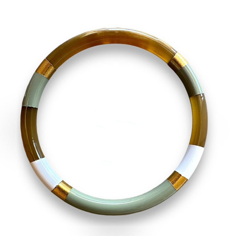 Buffle Horn Bracelet kaki Maison Kizo