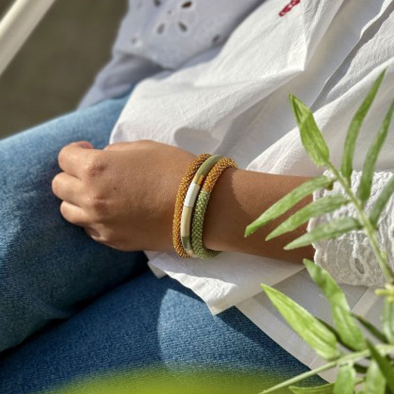 Buffle Horn Bracelet kaki Maison Kizo