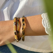 Buffle Horn Bracelet leopard/gold Maison Kizo