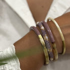 Buffle Horn Bracelet mauve poudré Maison Kizo