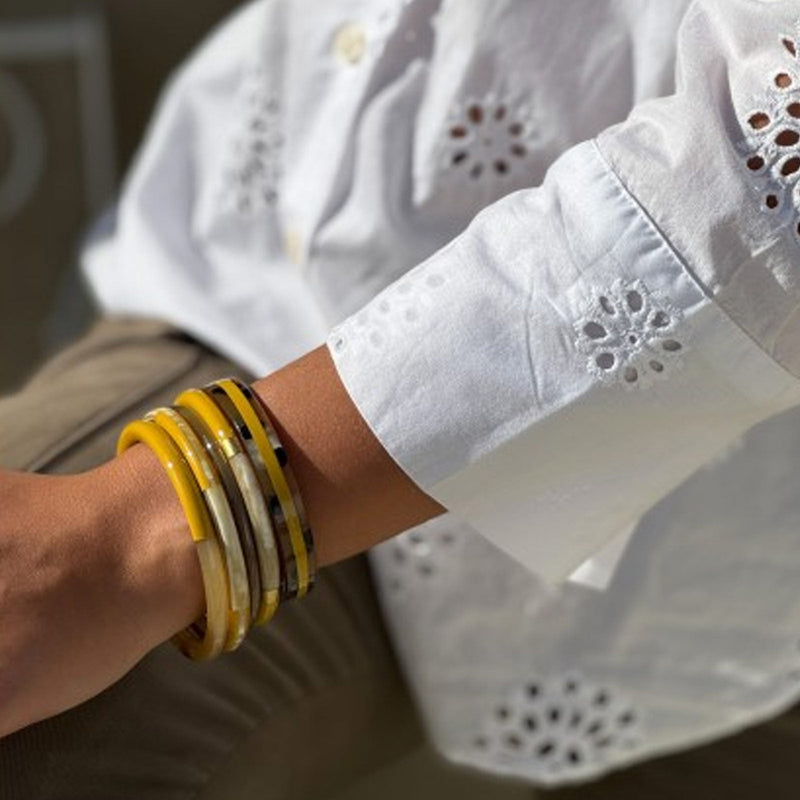 Buffle Horn Bracelet mustard C92 Maison Kizo