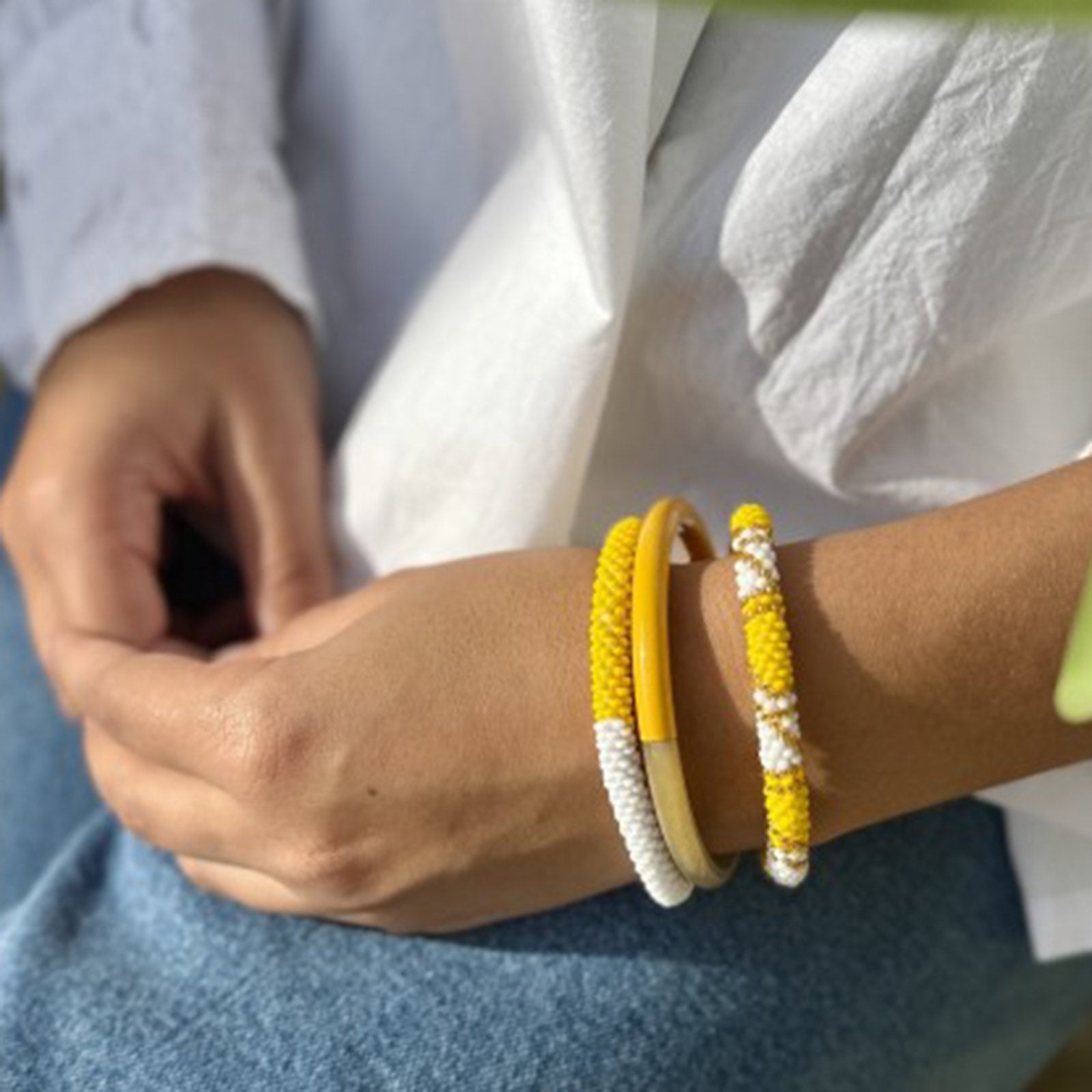 Buffle Horn Bracelet yellow Maison Kizo