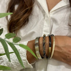 Flat Buffle Horn Bracelet noir Maison Kizo