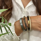 Flat Buffle Horn Bracelet noir Maison Kizo