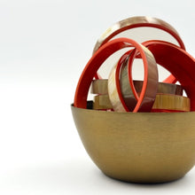 Flat Buffle Horn Bracelet orange Maison Kizo