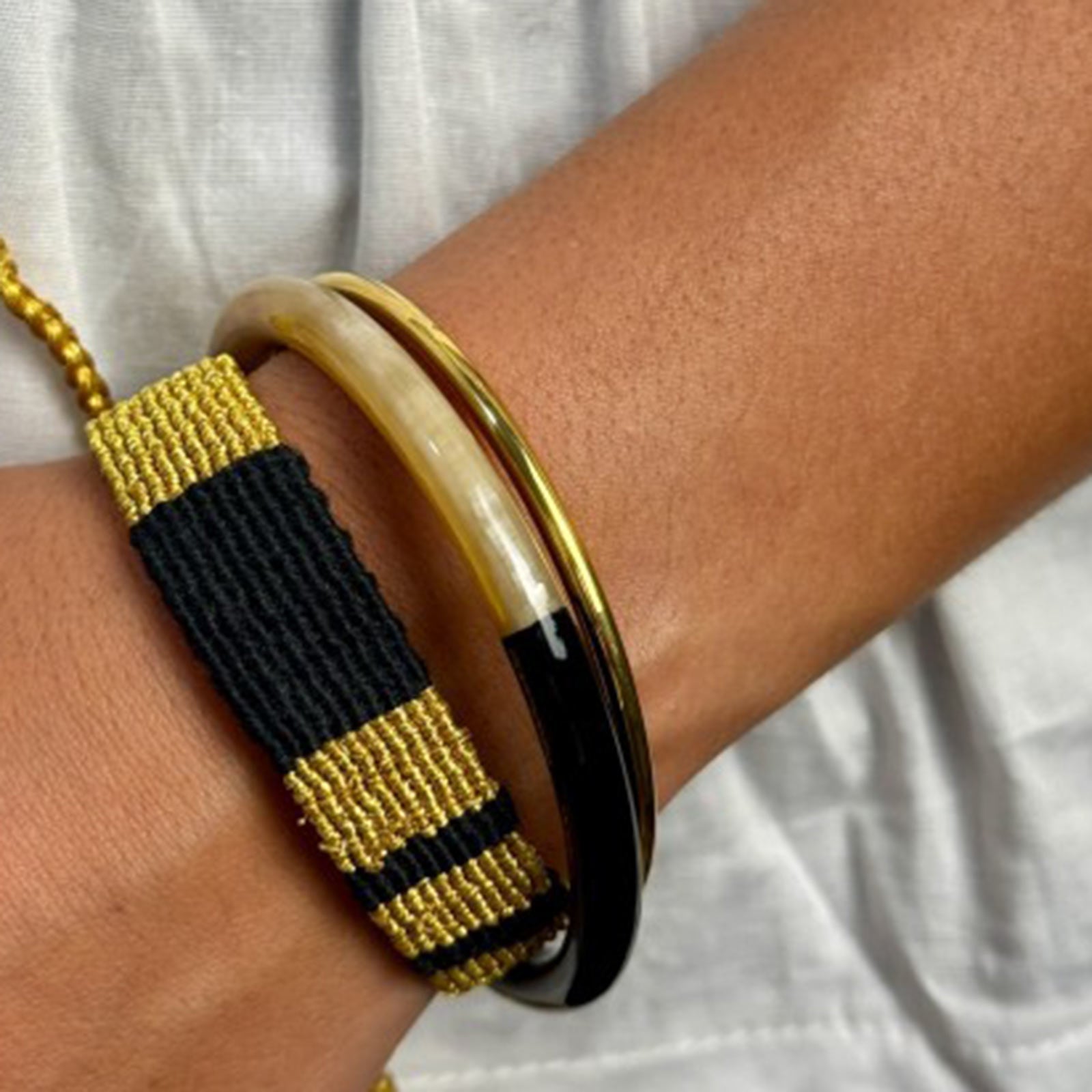 Woven Bracelet black/gold Maison Kizo