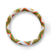 Nepalese Anklet white chevron Maison Kizo