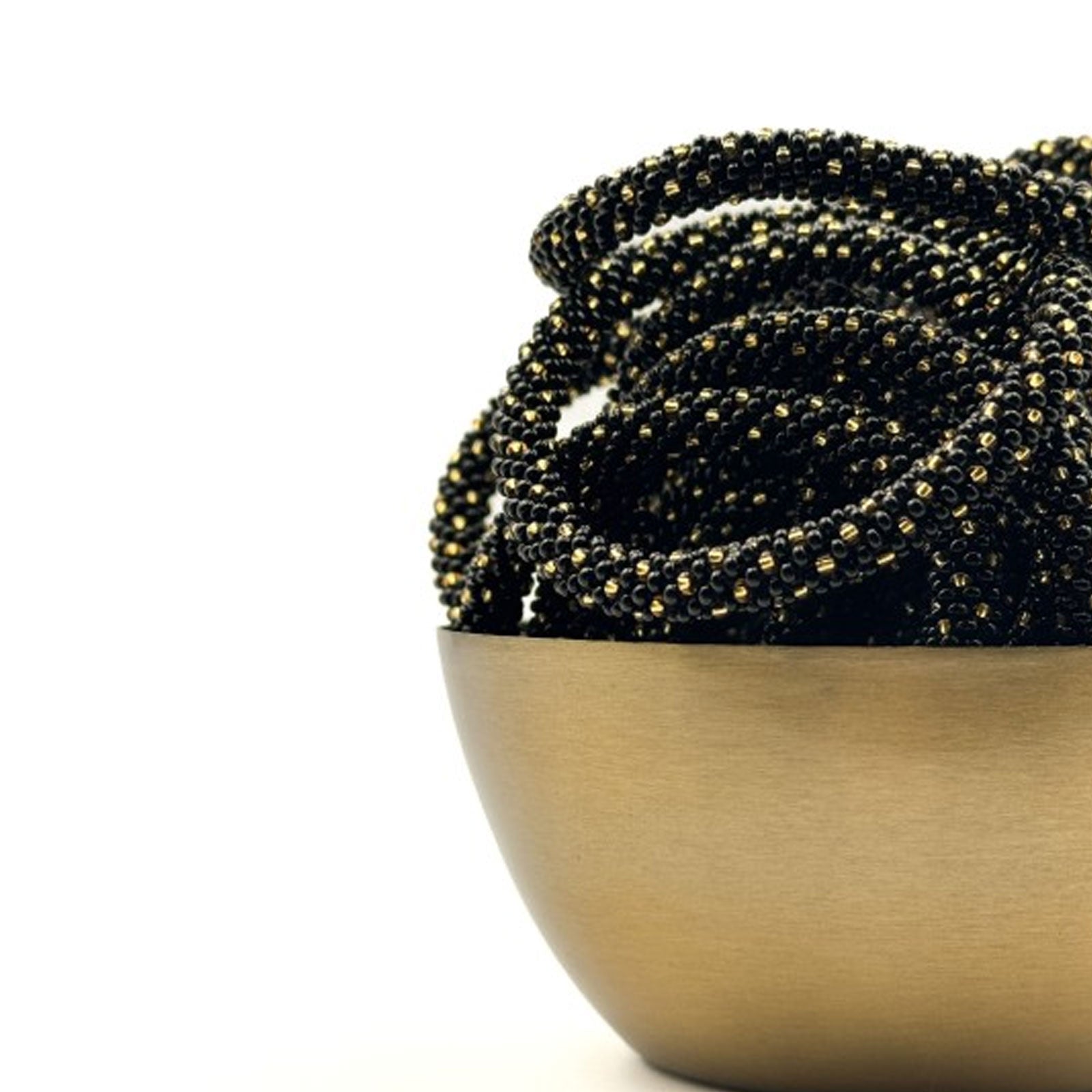 Nepalese Bracelet black/gold beads Maison Kizo