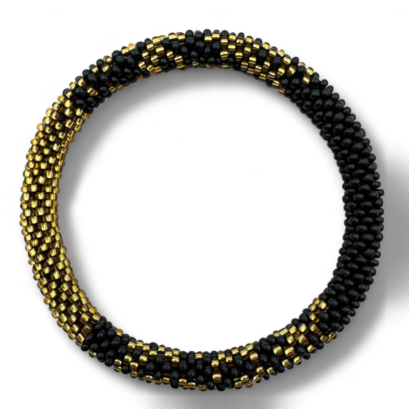 Nepalese Bracelet black/gold pattern Maison Kizo