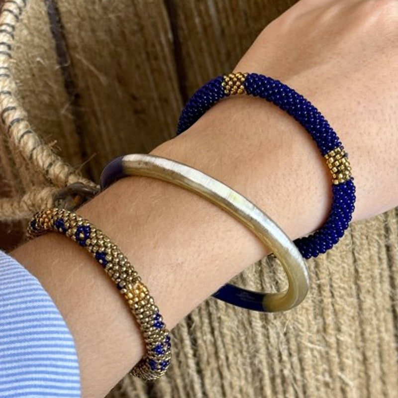 Nepalese Bracelet blue flower Maison Kizo