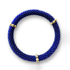 Nepalese Bracelet blue golden beads Maison Kizo
