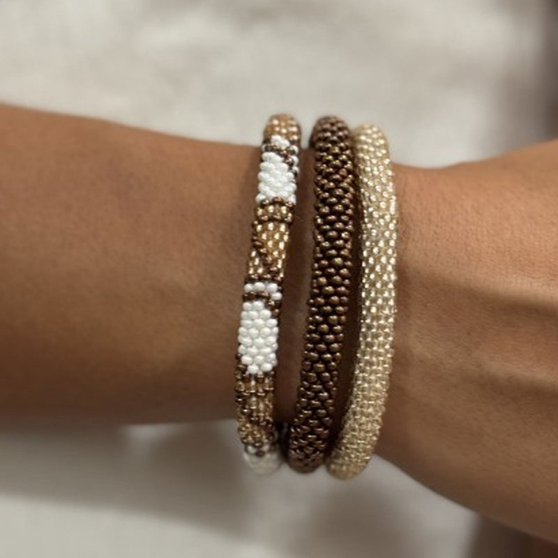 Nepalese Bracelet champagne pattern Maison Kizo