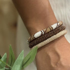 Nepalese Bracelet champagne pattern Maison Kizo