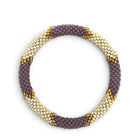 Nepalese Bracelet creme/purple/gold V12