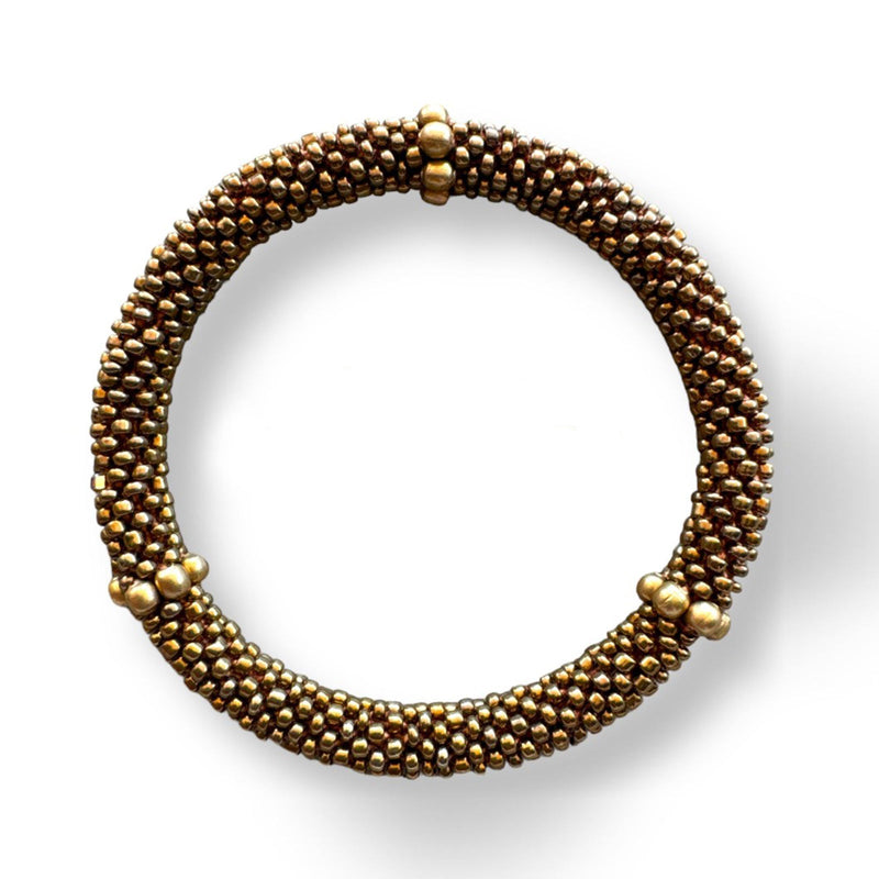 Nepalese Bracelet golden beads Maison Kizo