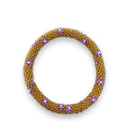 Nepalese Bracelet gold/purple B153