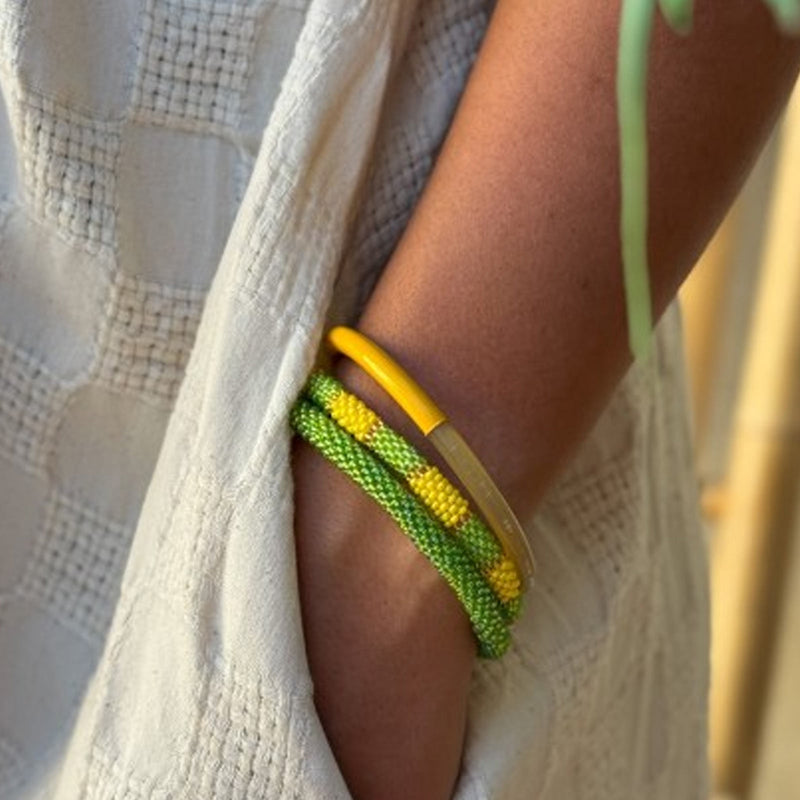 Nepalese Bracelet grass green E56 Maison Kizo