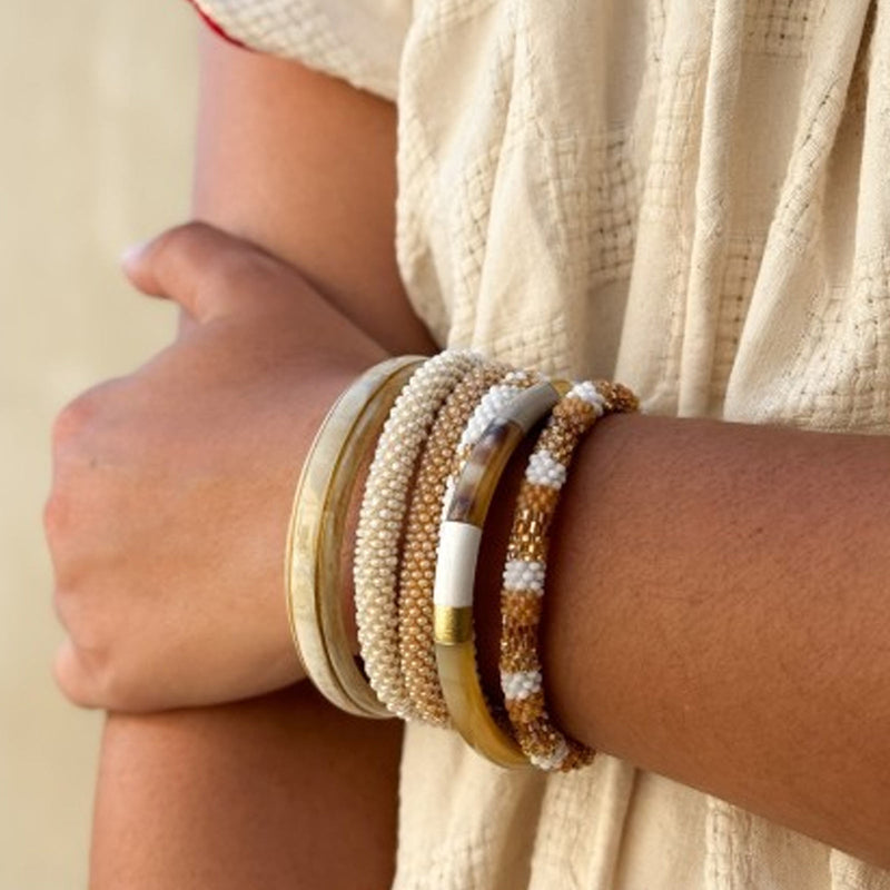 Nepalese Bracelet mustard E61