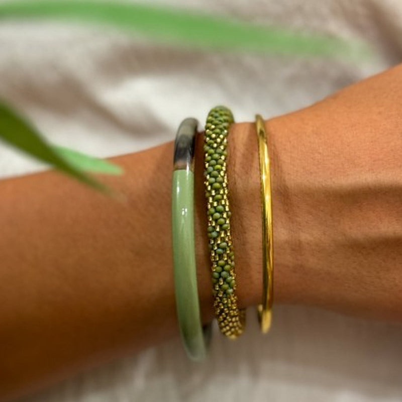 Nepalese Bracelet olive/gold fade B07 Maison Kizo