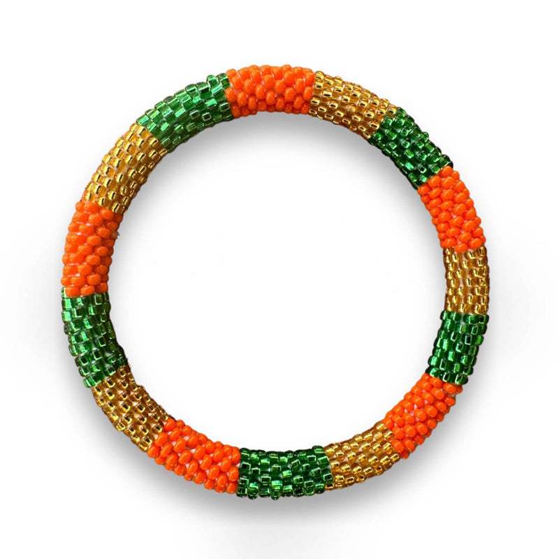 Nepalese Bracelet orange/green/gold Maison Kizo
