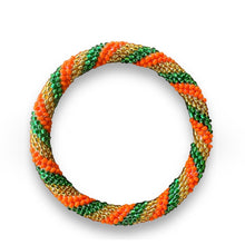 Nepalese Bracelet orange/green/gold oblique Maison Kizo