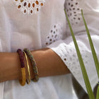 Nepalese Bracelet wine/gold