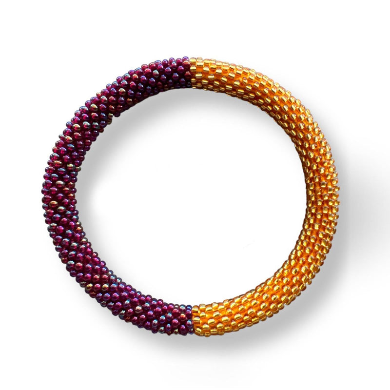 Nepalese Bracelet wine/gold Maison Kizo