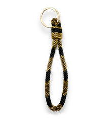 Nepalese Keychain black/gold Maison Kizo