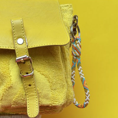 Nepalese Keychain black/gold Maison Kizo