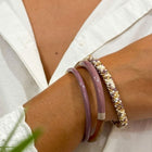 Thin Buffle Horn Bracelet mauve poudré Maison Kizo