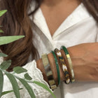 Thin Buffle Horn Bracelet vert intense Maison Kizo