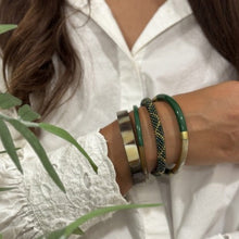 Thin Buffle Horn Bracelet vert intense Maison Kizo