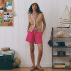 Gossec Labiche Cardigan tan stripes Maison Labiche