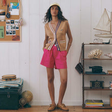 Gossec Labiche Cardigan tan stripes Maison Labiche