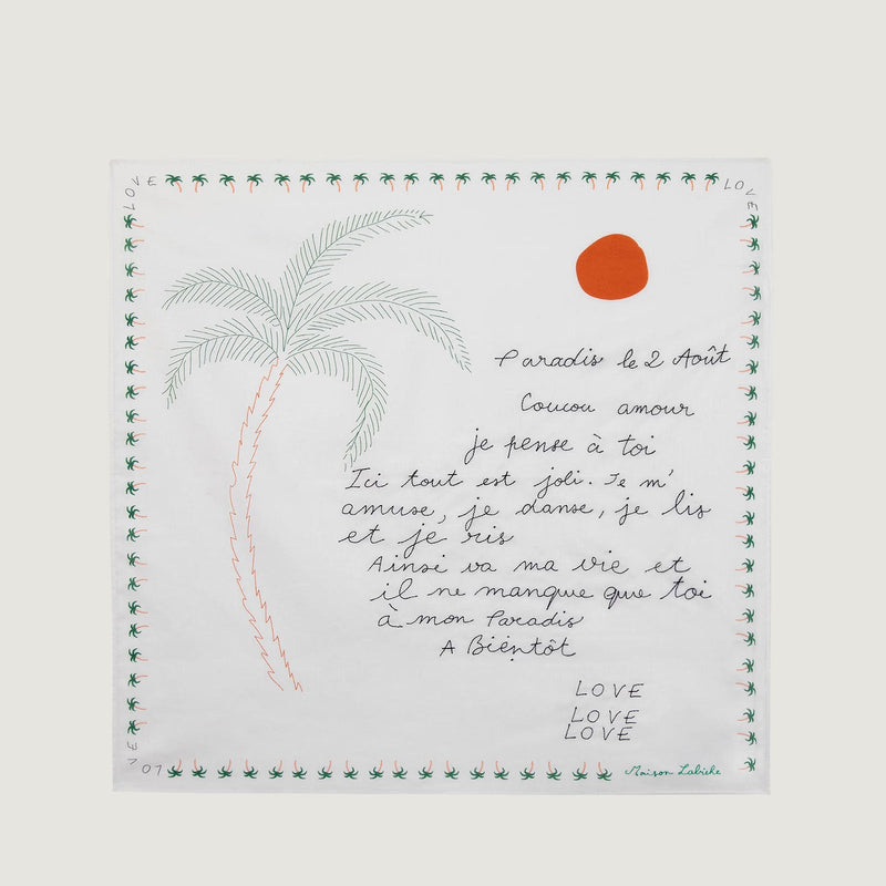 Guenot Postcard Scarf off white Maison Labiche