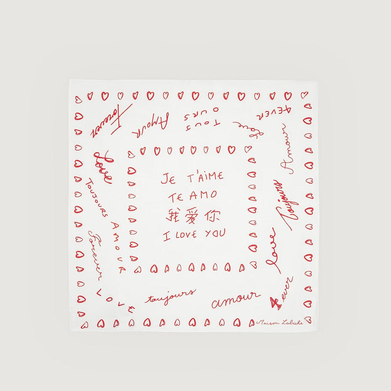 Lampue Bandana Je t'aime ivory Maison Labiche