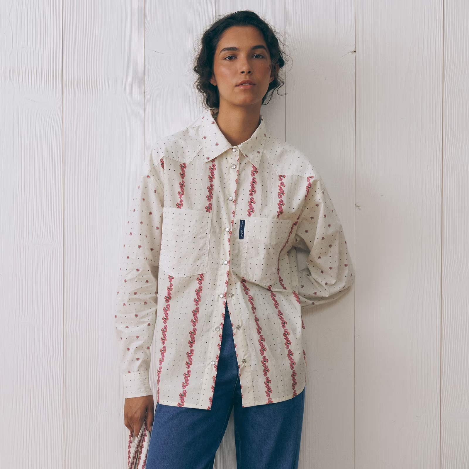 Monselet Flowers Shirt flowers patch print Maison Labiche